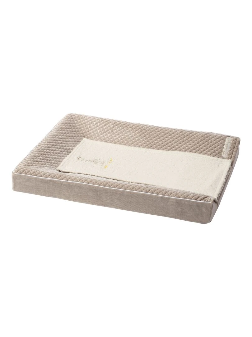 Matelas à langer Luxe + housse matelassée + serviette brodée Sophie la Girafe Paris   50x70 cm   Beige