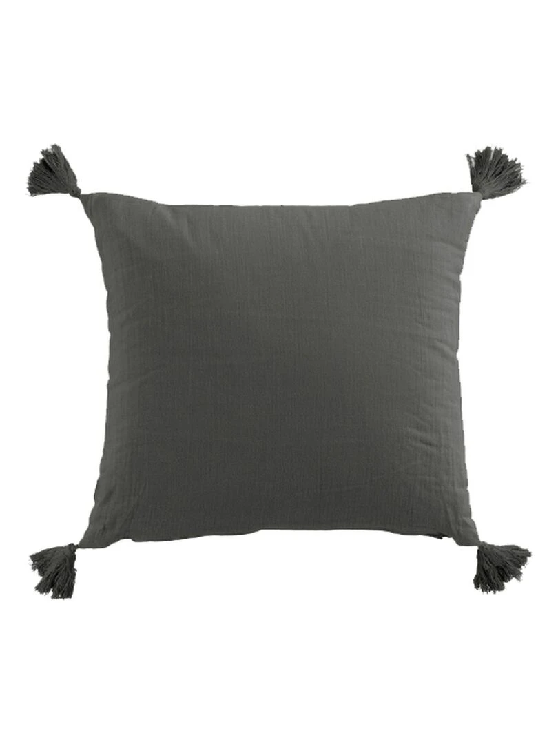 Coussin en double gaze de coton 'Deko&co'   Vert d'eau