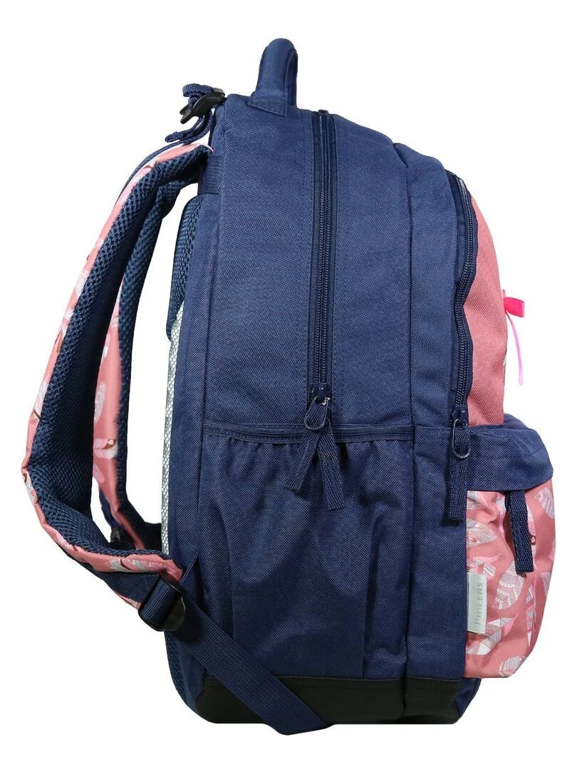 BAGTROTTER Sac à dos 2 compartiments Lili Lou Chat x Phileas Rose   Système Smart Comfort   Rose