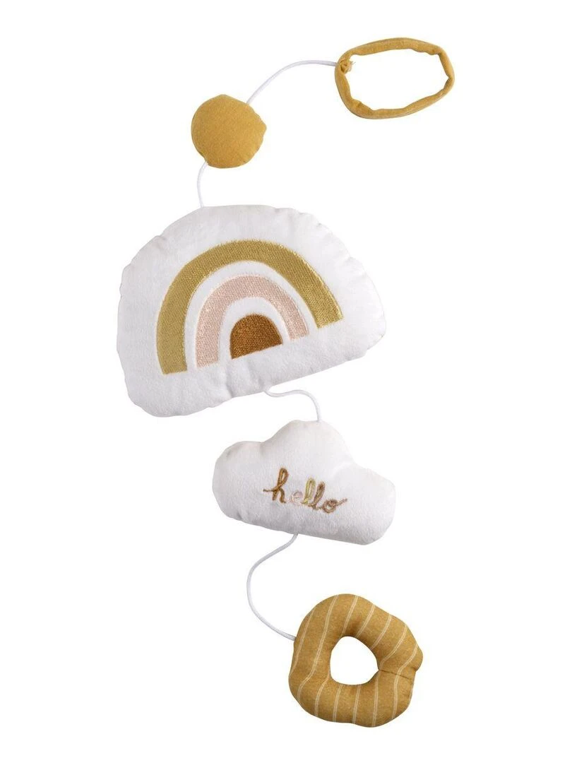 Suspension décorative murale en velours brodé SAUTHON Blanc