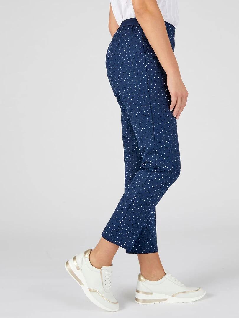 Pantalon 7/8ème satin de coton   Damart   Bleu