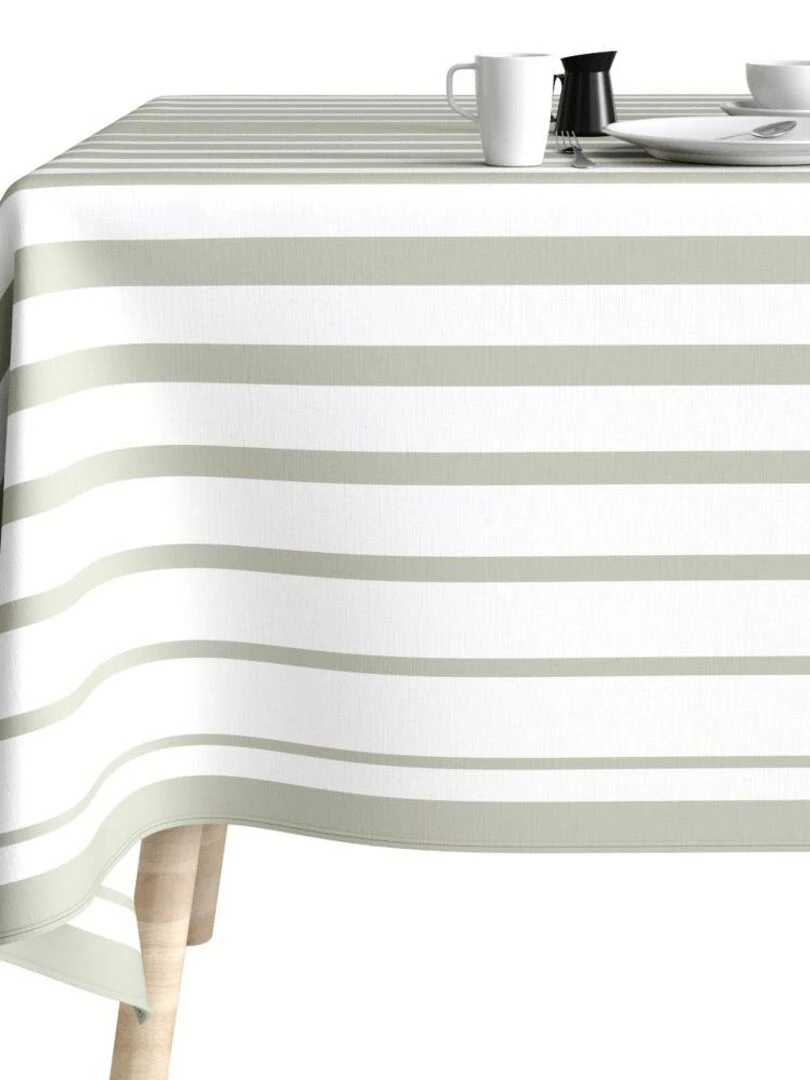 Nappe rectangulaire anti tache en Coton   Levan Diamant   Gris