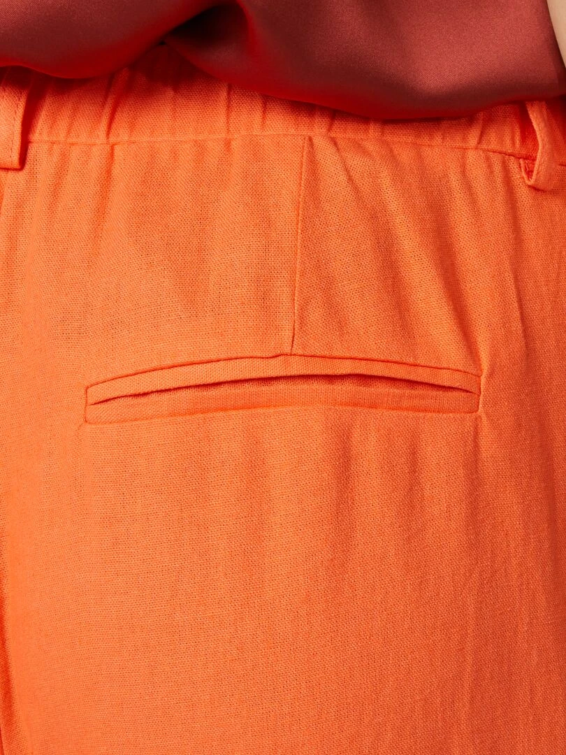 Pantalon skinny avec lin   Orange