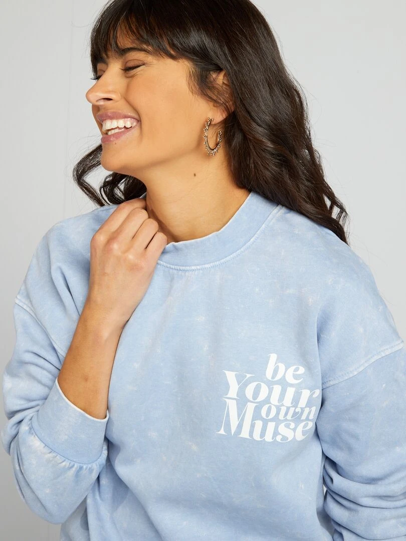 Sweat délavé   Bleu