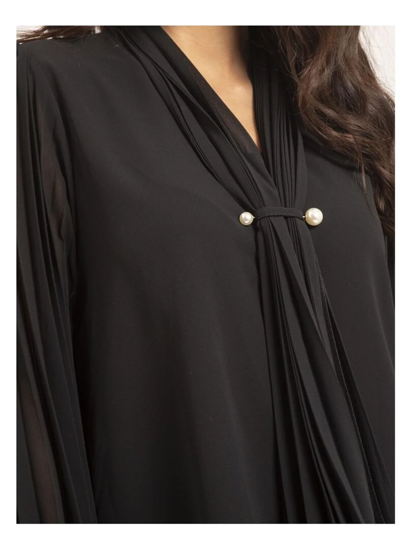 Blouse col châle OLINIE   Noir