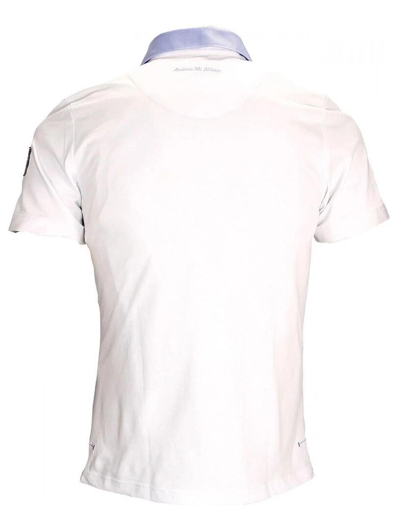 Polo brodé KYLE Blanc