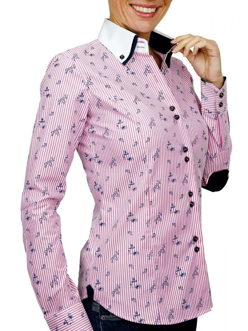 Chemise à coudières MELBOURNE   Rose