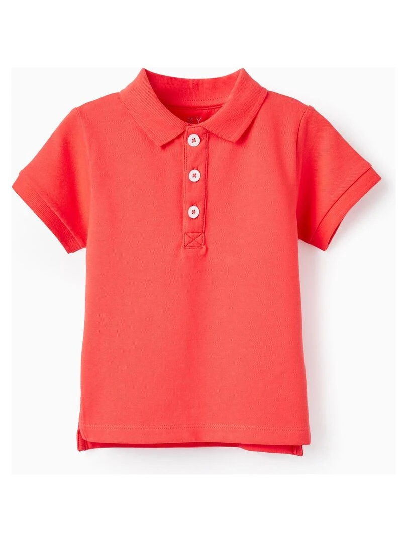 Polo À Manches Courtes En Piqué De Coton Pour Bébé Garçon manches courtes PICASSO Rouge