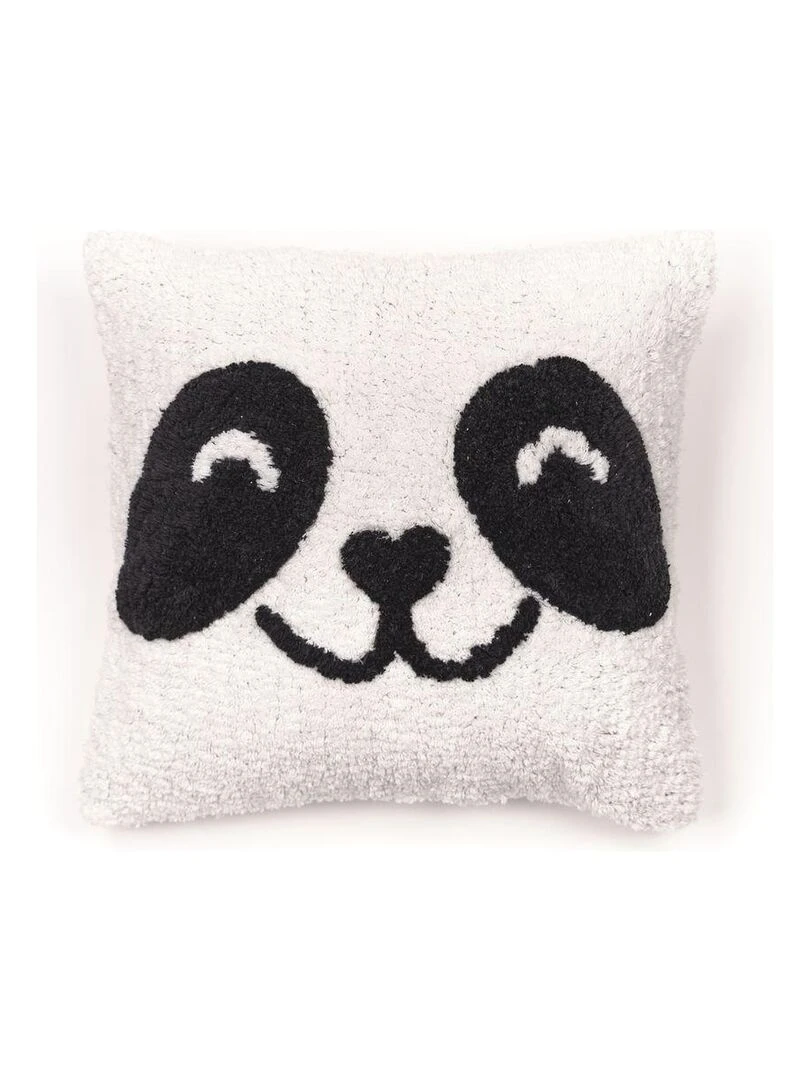 Coussin déhoussable tufté 'FUNNY PANDA' 'TODAY' Blanc