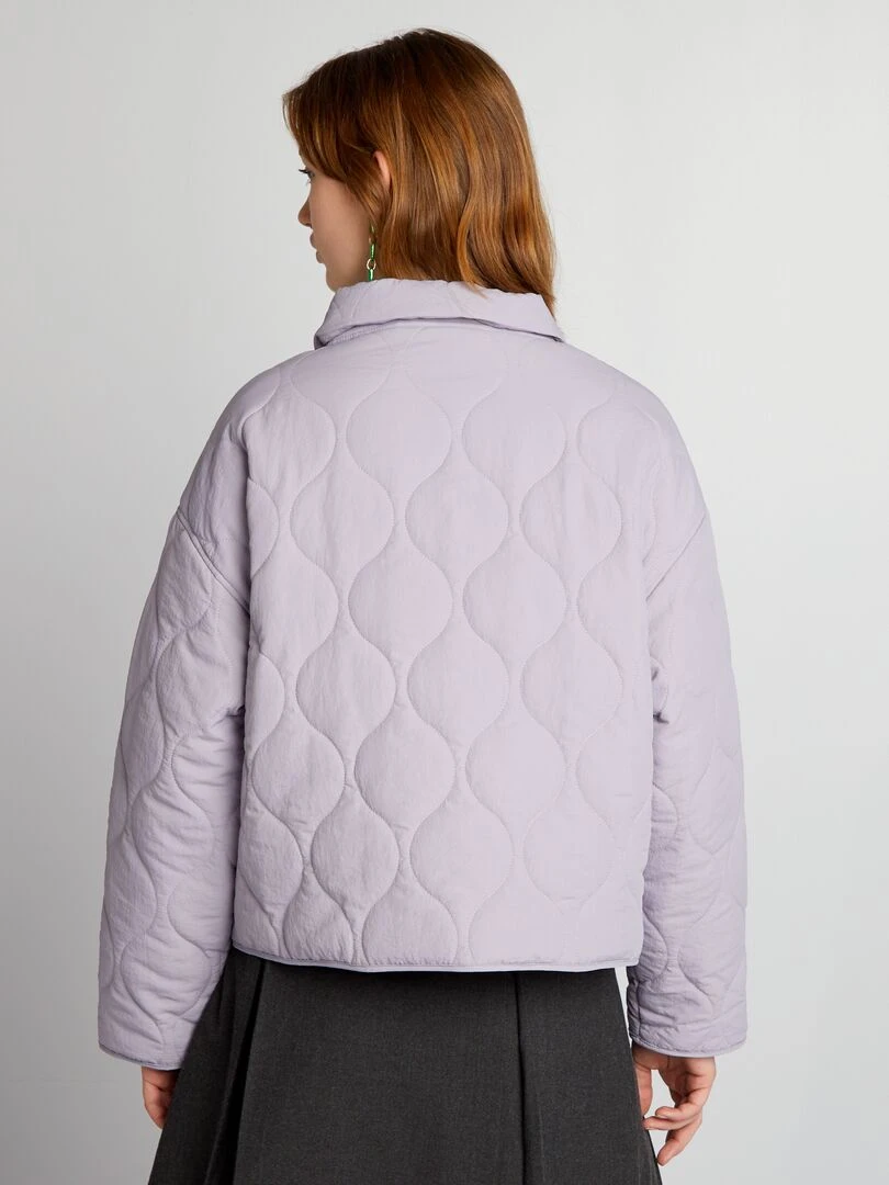 Veste matelassée à boutons   Violet