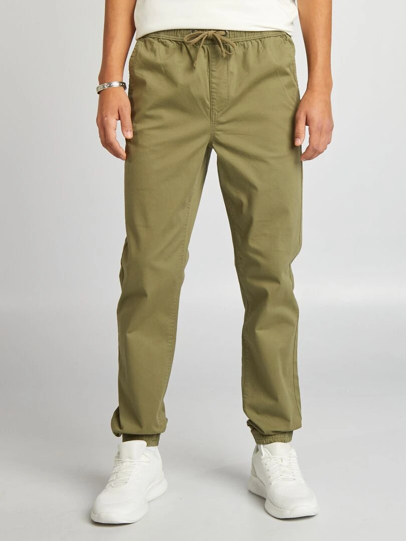 Pantalon esprit 'jogger' Vert