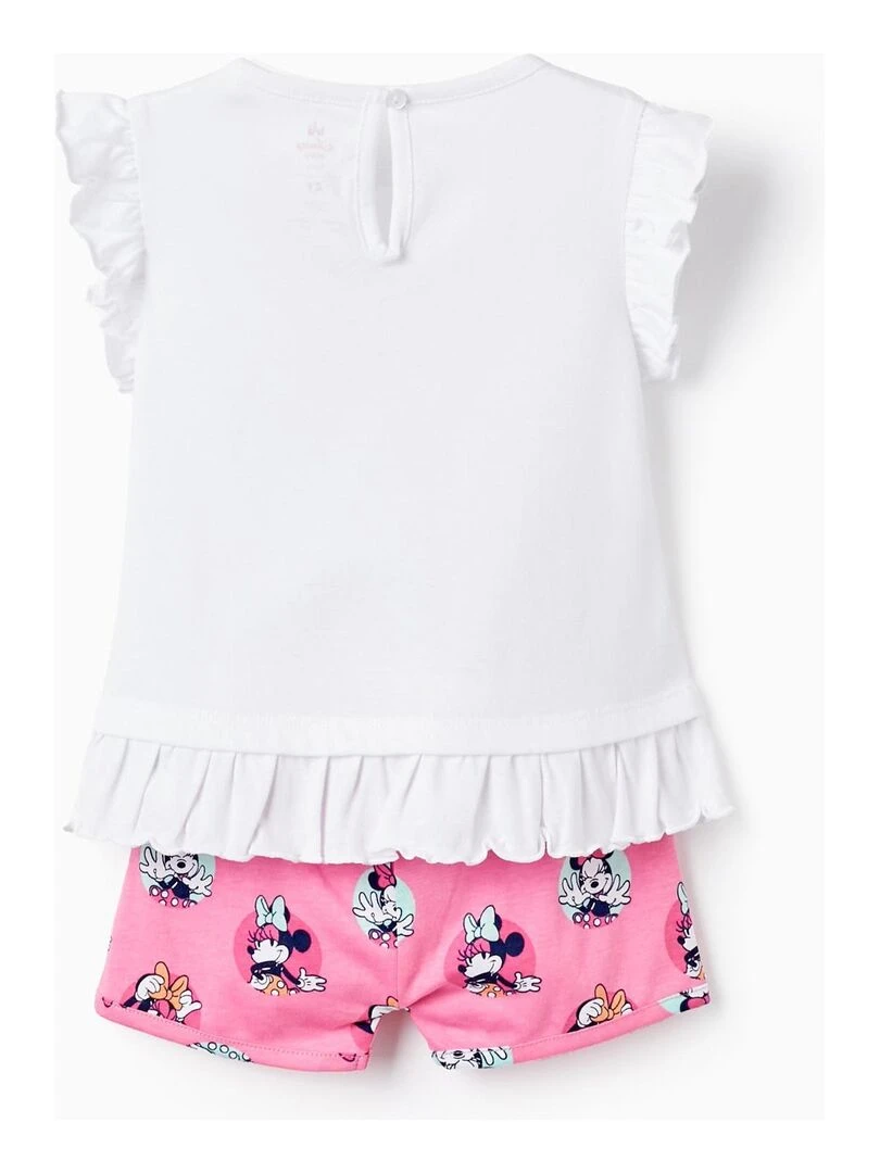 T shirt avec Volants + Short pour Bébé Fille 'Minnie Mouse' MINNIE Rose