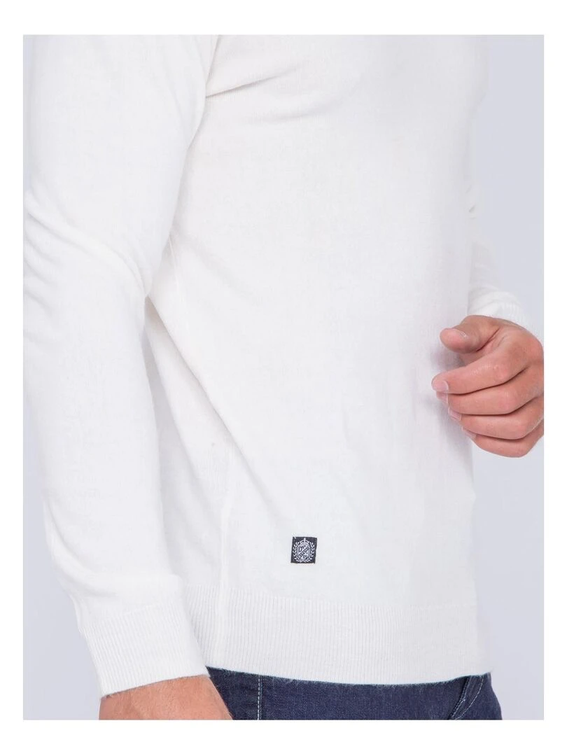 Pull col roulé aspect cachemire LOVOU   Ecru