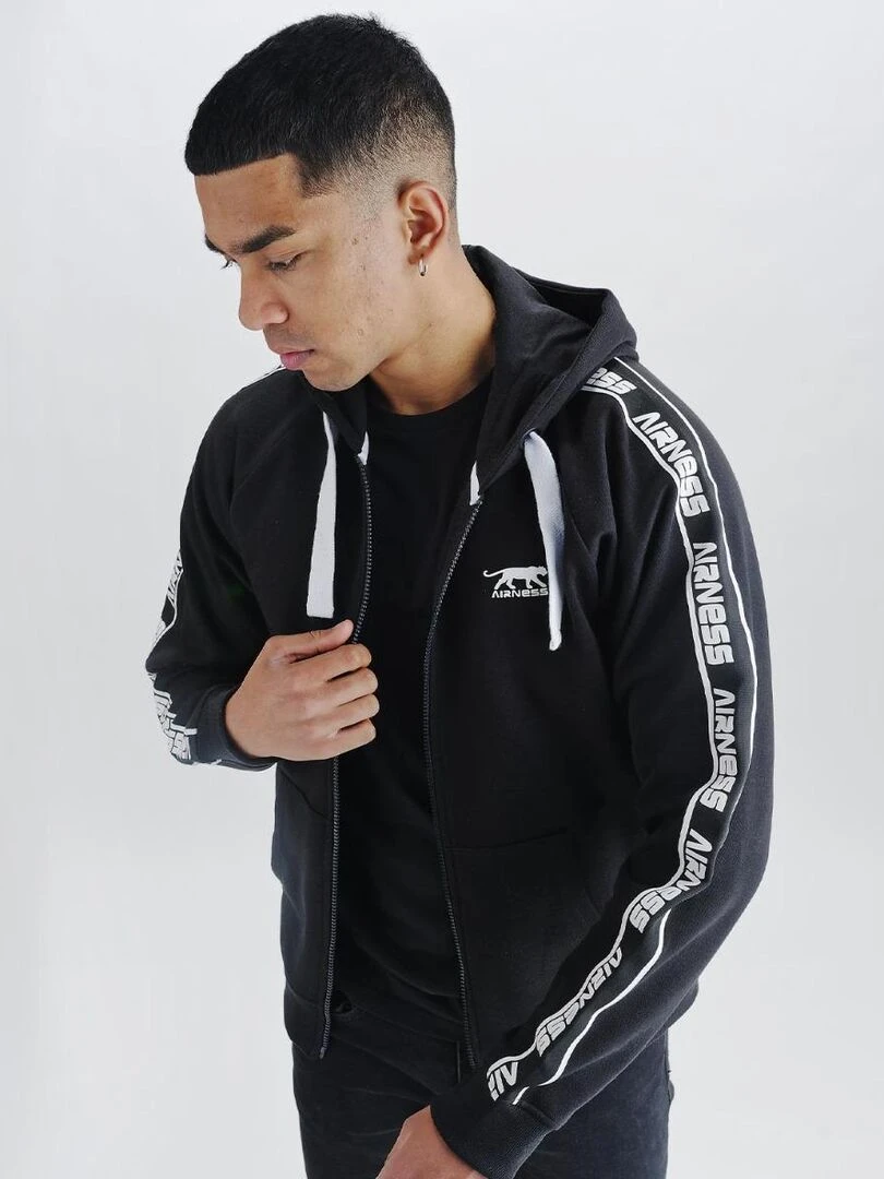 HOODIE ZIPPE NERVE Airness Noir
