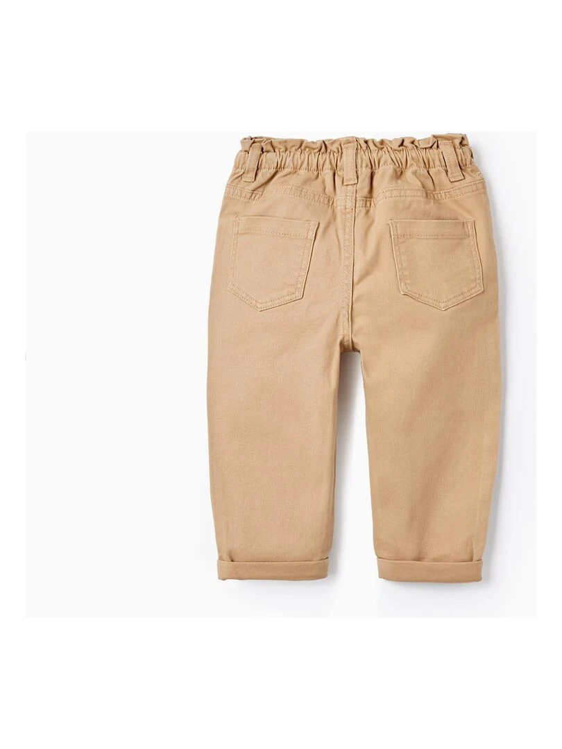 Pantalon de sport en sergé pour bébé fille SICILIAN DAYS Beige clair