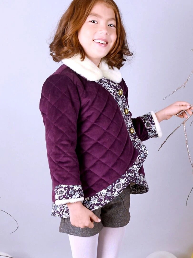 Manteau court      CAPUCINE   'LA FAUTE A VOLTAIRE'   Violet