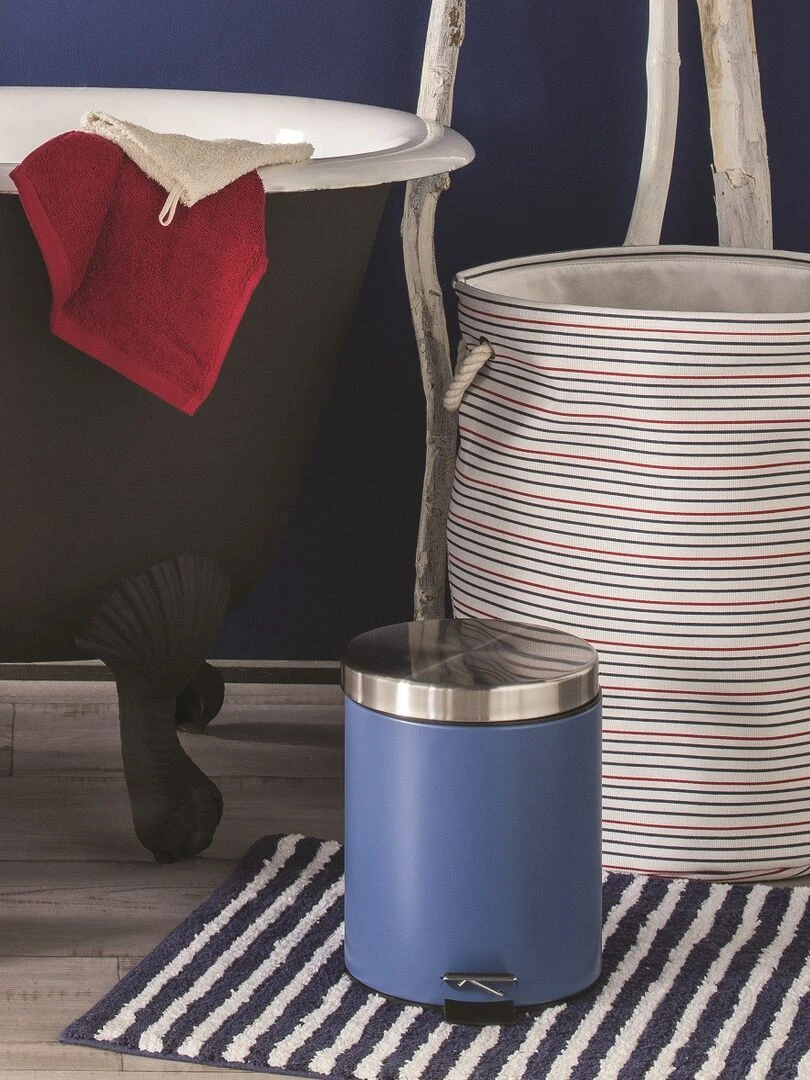 Guy Levasseur Poubelle à pédale 5L en métal Gris