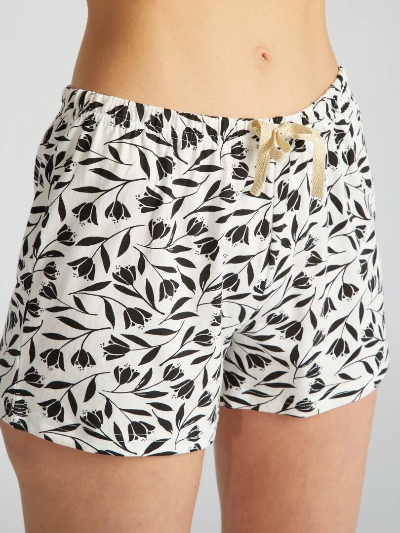 Ensemble de pyjama imprimé 'Naf naf'   2 pièces   Noir