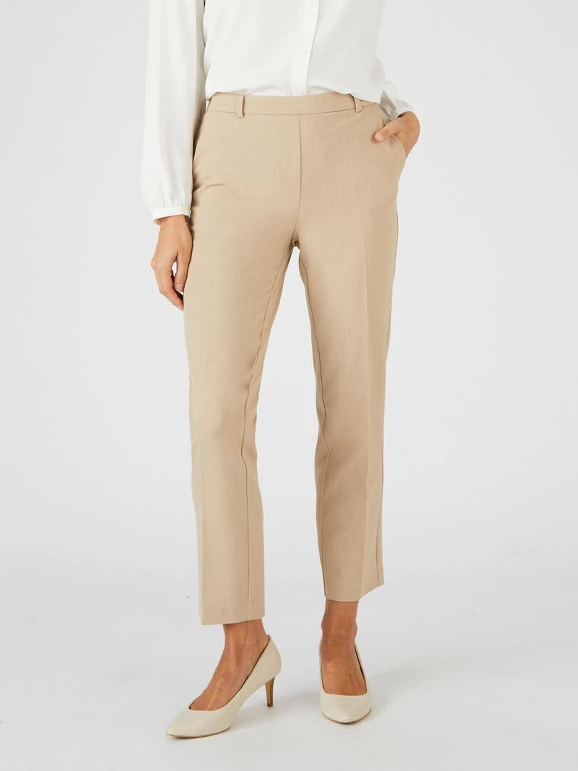 Pantalon 7/8ème bi stretch Damart Beige chiné
