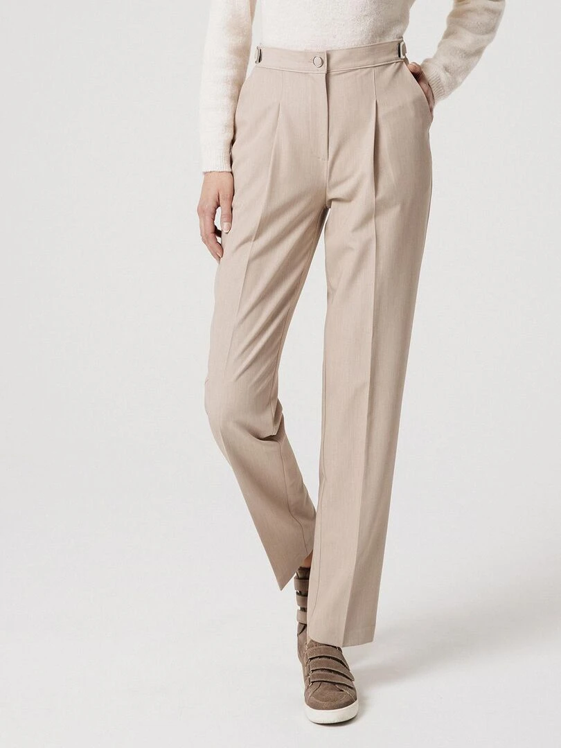 Pantalon ceinture réglable Damart Beige chiné