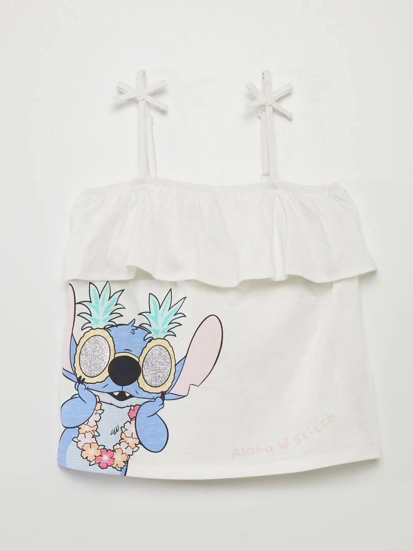 Ensemble top + short 'Disney' Blanc