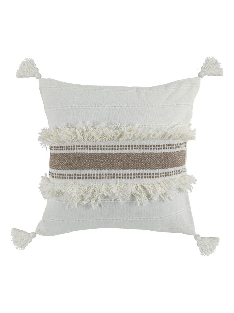 Coussin déhoussable Collection Indira Gris taupe