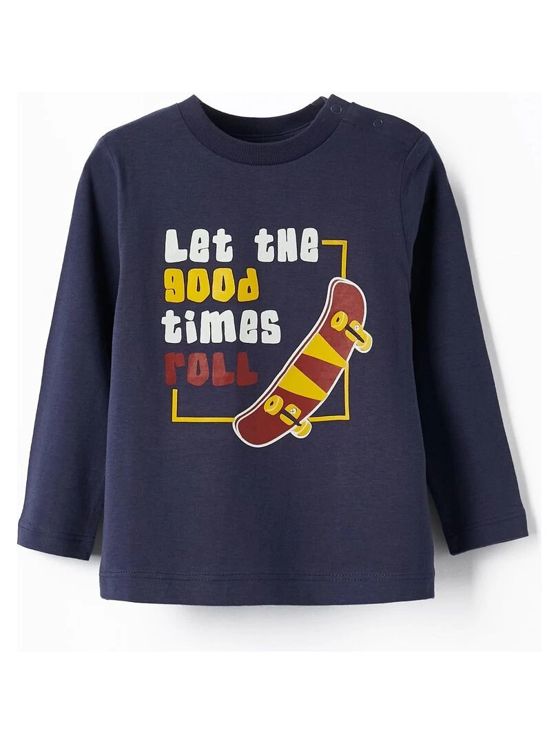 T shirt à manches longues pour bébé garçon 'Skate' manches longues Skater's’ Dictionary Bleu foncé