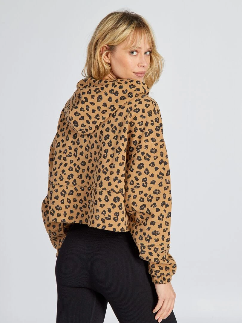 Sweat fit crop   Léopard