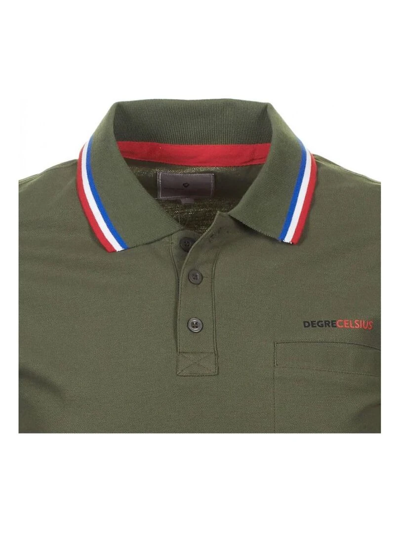 Polo manches longues homme CILAR   DEGRE CELSIUS   Kaki