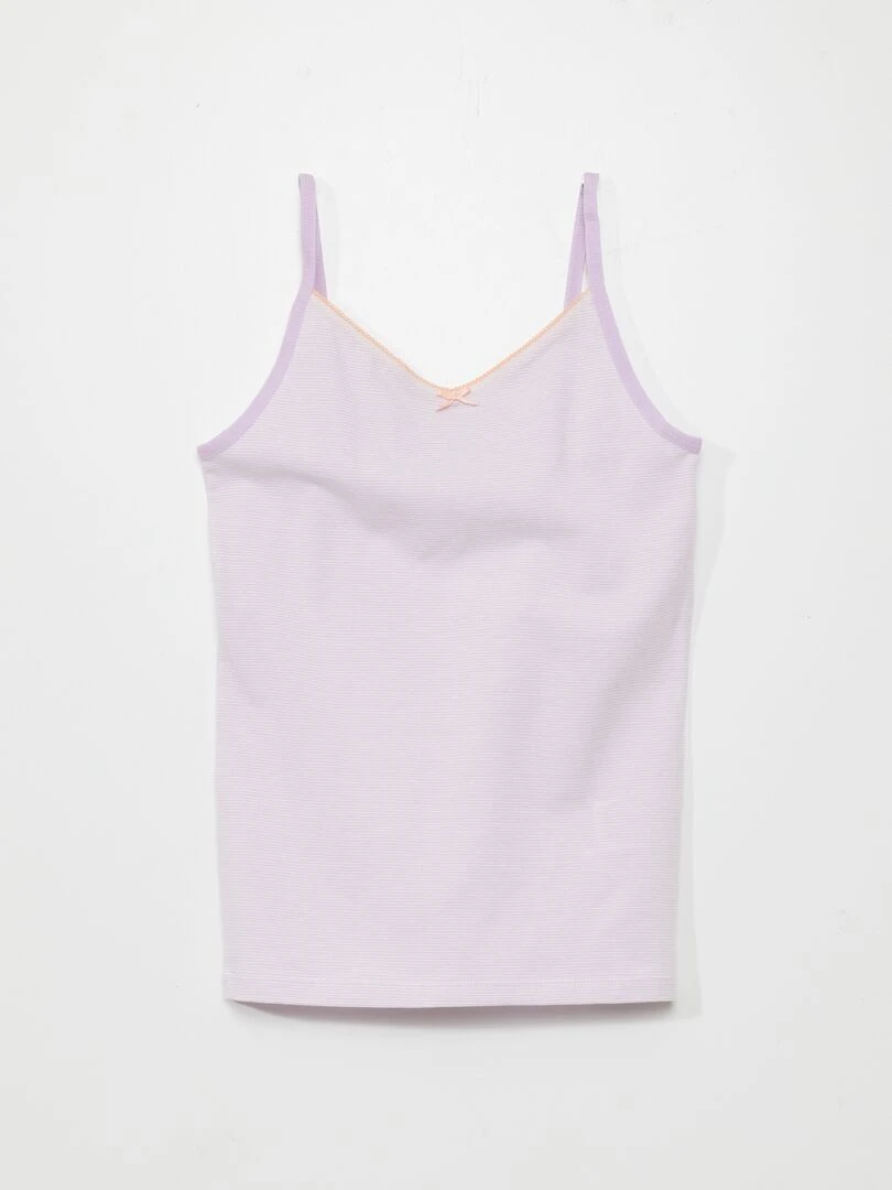 Lot de 2 débardeurs en coton stretch   Violet