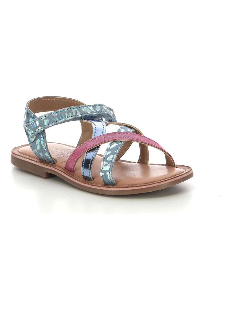 Sandales Cuir Canissa Bleu