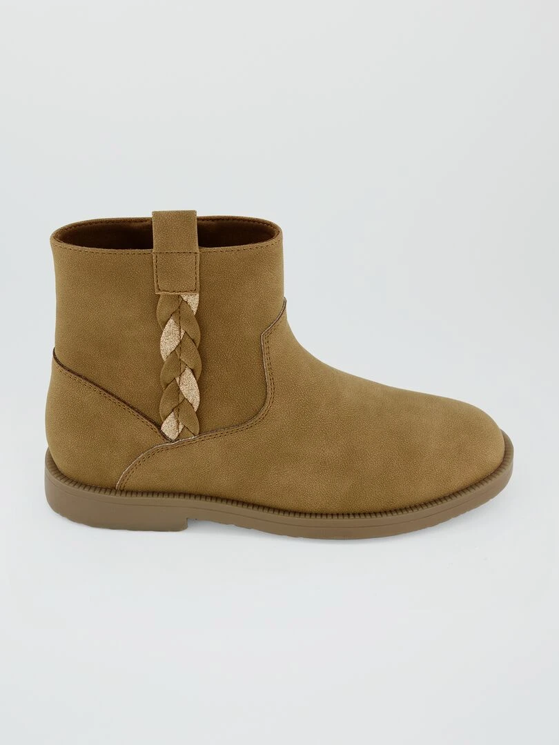Boots en suédine Marron