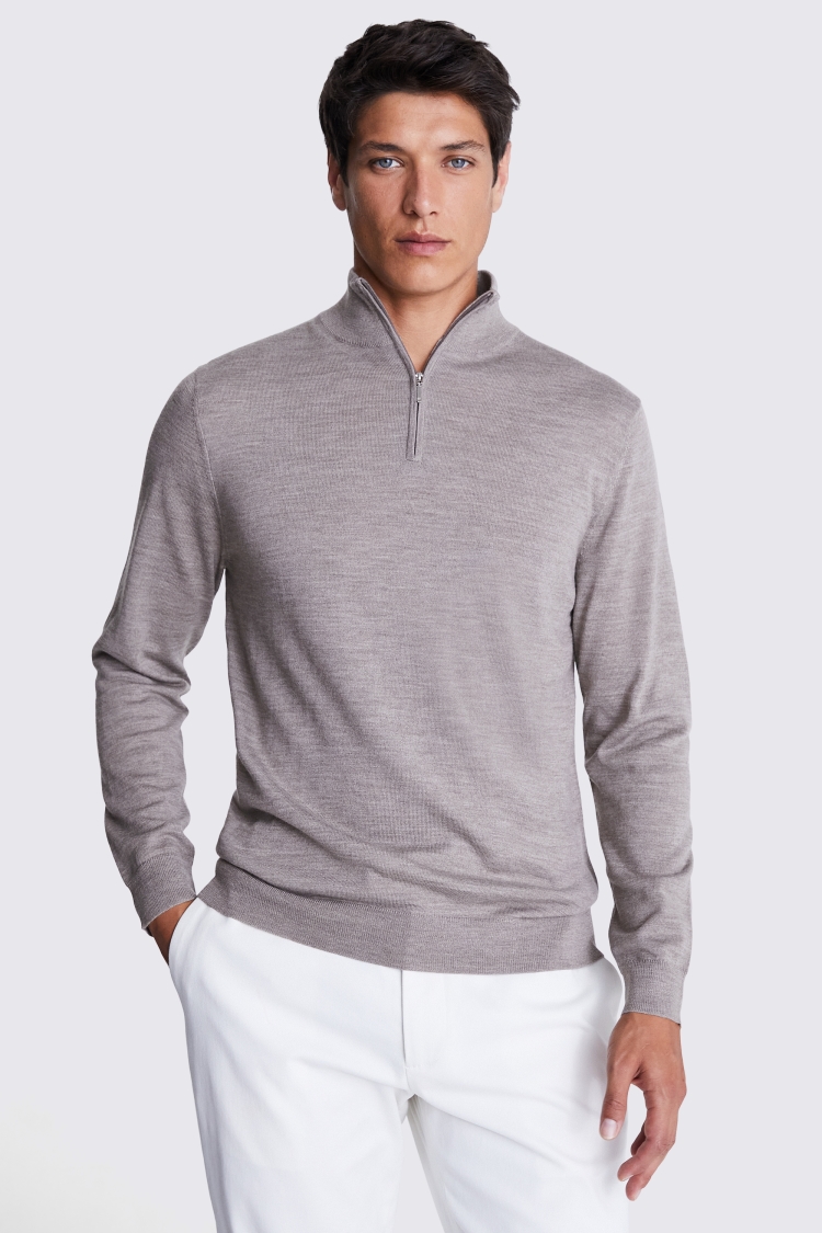 White Merino Mock-Neck Jumper   Buy Online at Moss
