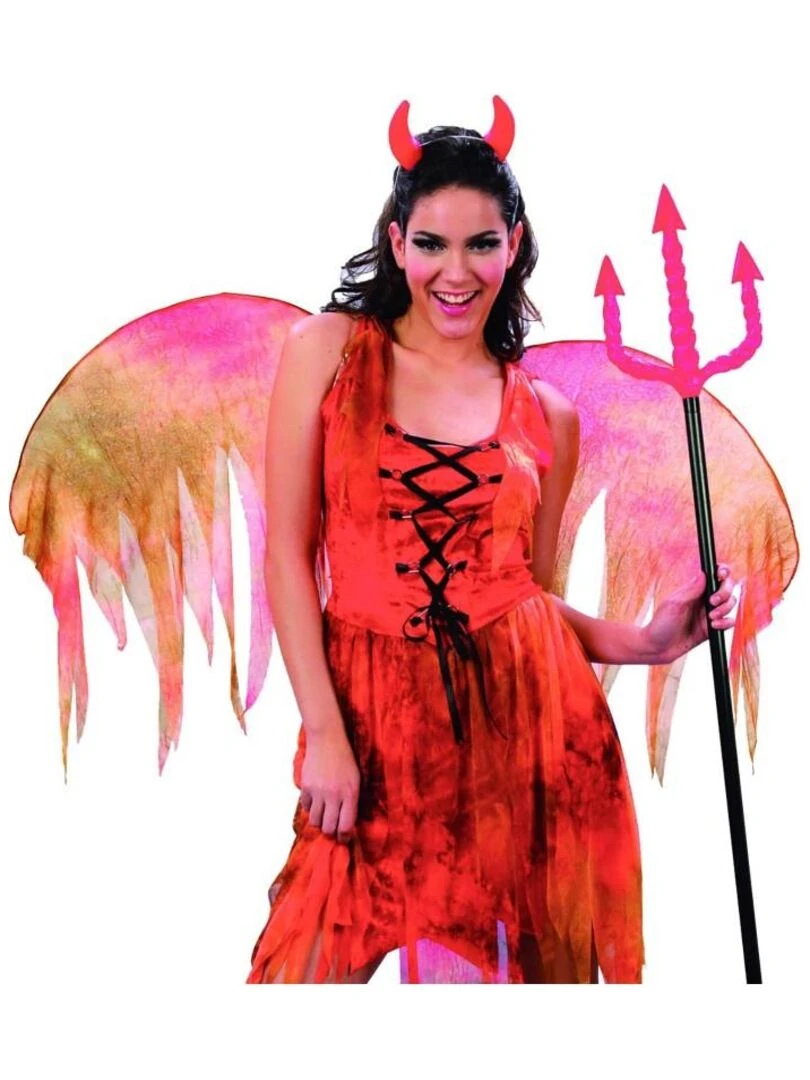 Déguisement Démon Luxe Halloween Femme Rouge