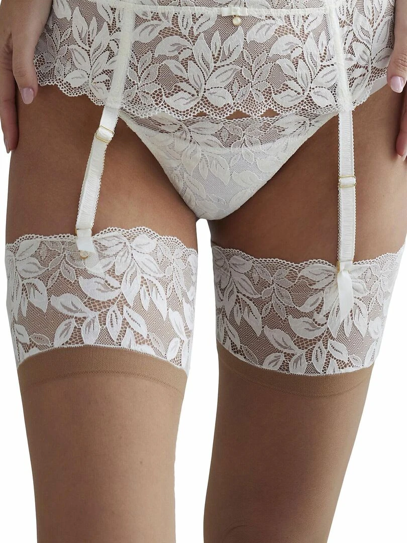 Bas autofixants Filipa Mariage Beige