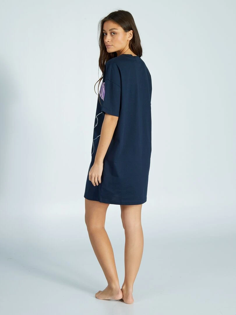 Chemise de nuit 'Peter Pan'   Noir