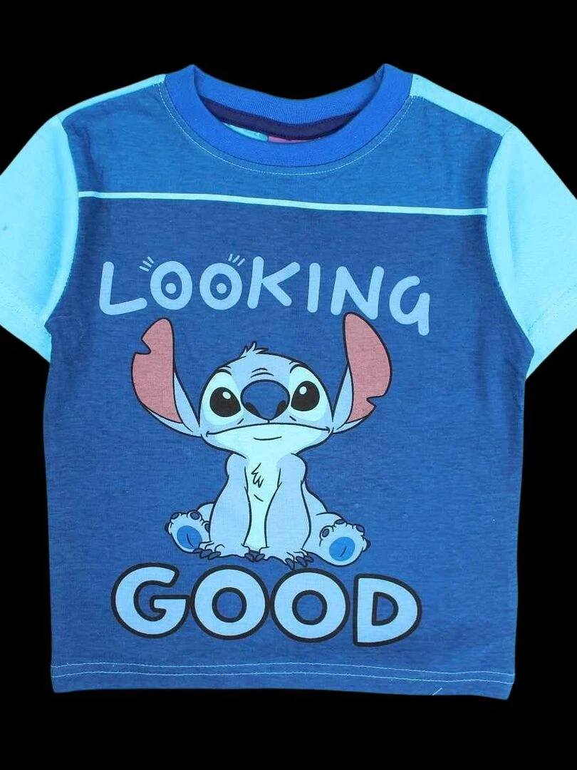 Disney Pyjama garçon imprimé Lilo Et Stitch en coton Bleu