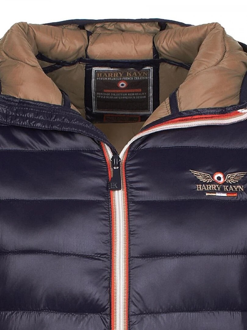 Doudoune fine à capuche homme COMAIN   HARRY KAYN   Bleu marine
