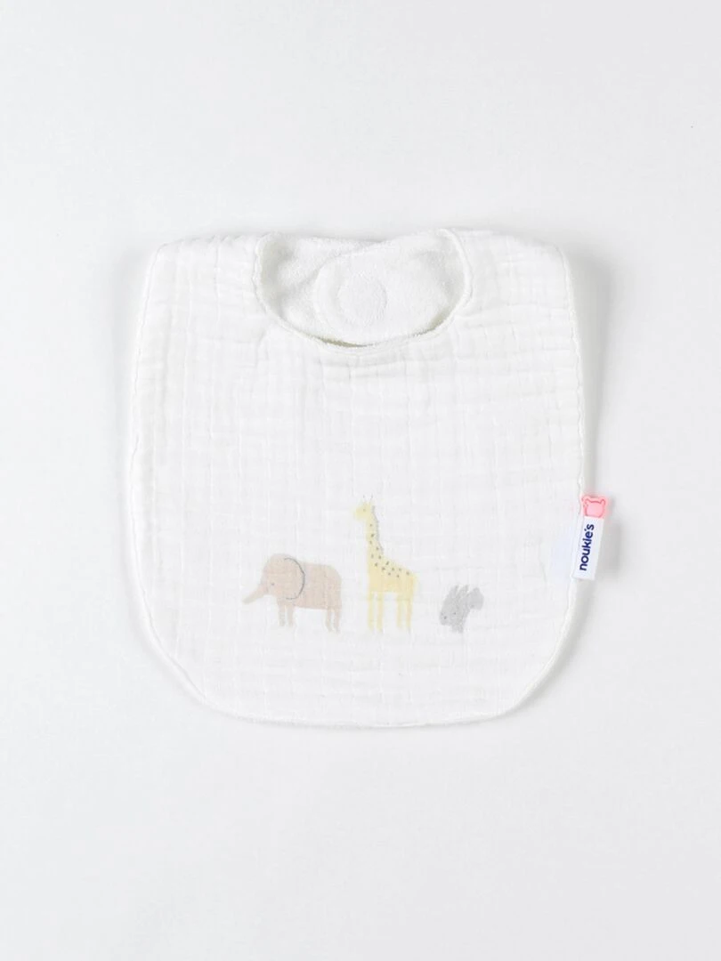 Set de 3 bavoirs en mousseline et éponge  écru/beige   Beige