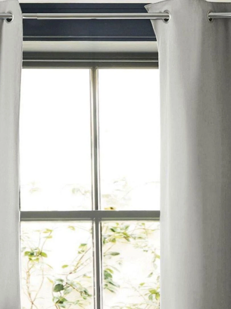 Rideau Occultant Doublure polaire   Gris clair