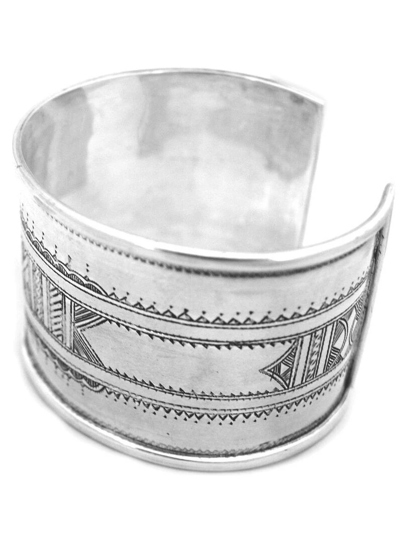 Beau Bracelet touareg manchette large Bijoucolor Argent
