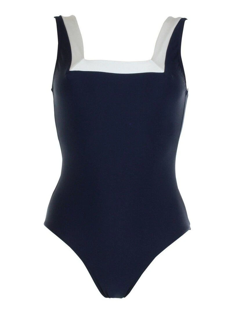 Maillot 1 pièce encolure carrée Java Bonnets B à D   Bleu