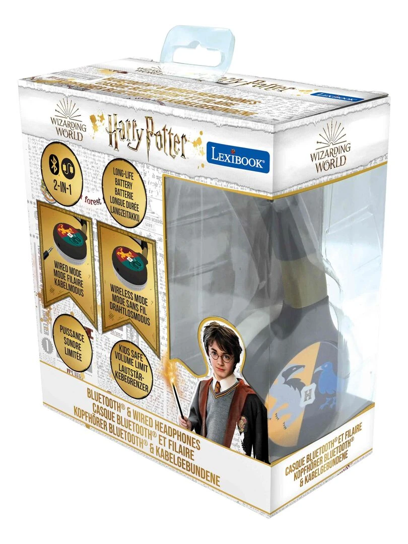 Casque 2 En 1 Bluetooth® Et Filaire Limitation De Son Design Harry Potter   N/A