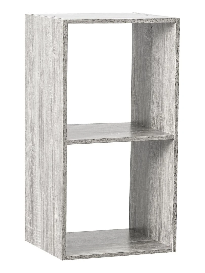 Étagère 2 cases Mix gris Gris