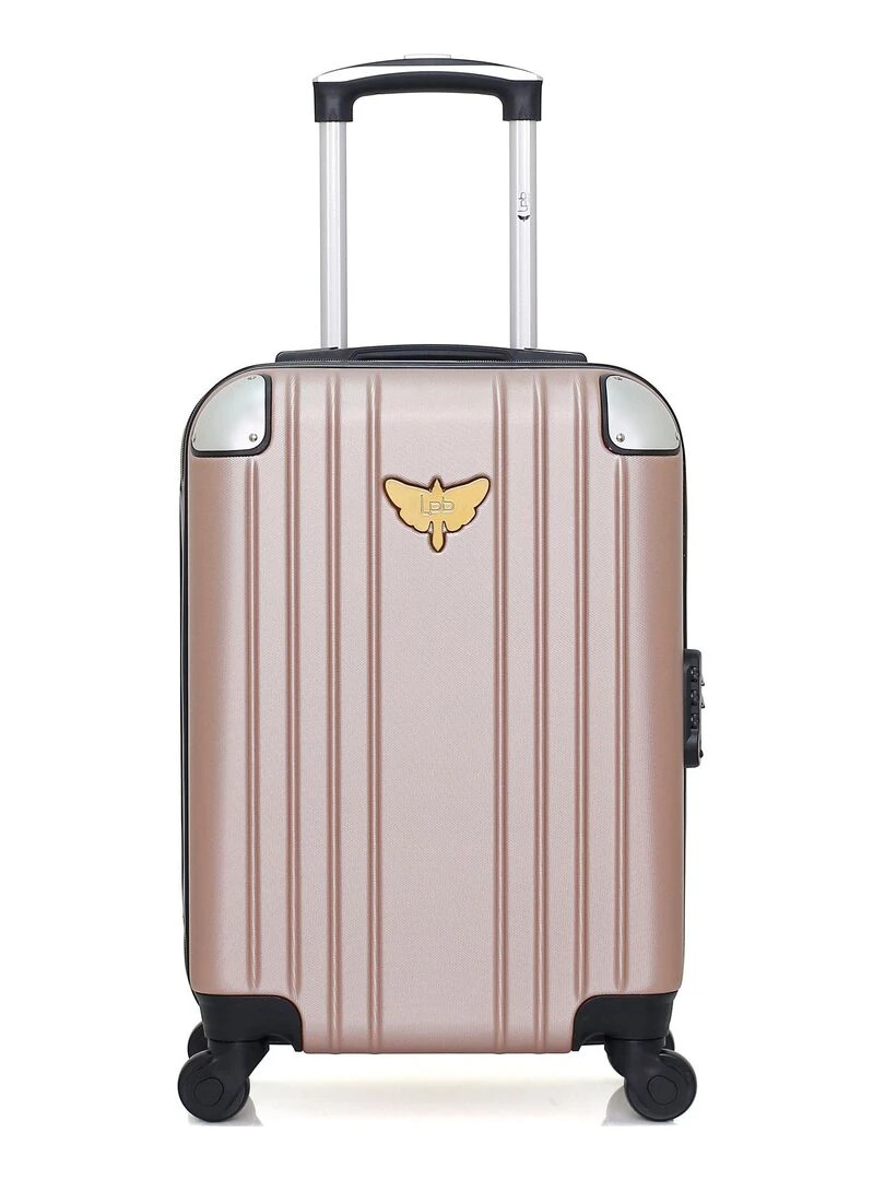 LPB LUGGAGE VALISE CABINE ABS AMELIE E 4 ROUES 50 CM Rose