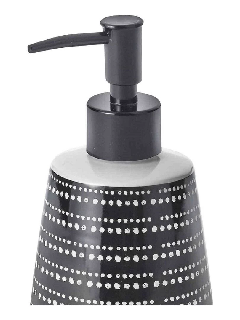 Guy Levasseur Distributeur de savon en céramique à motifs Noir