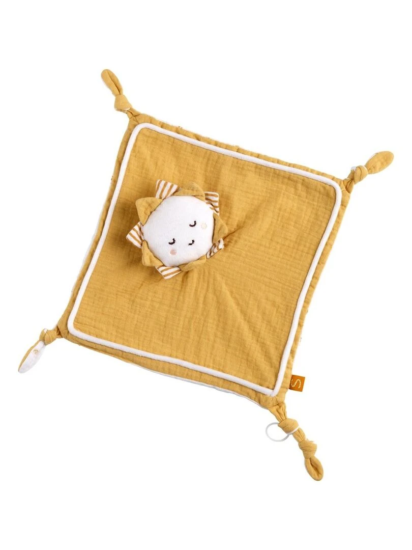 Doudou mouchoir soleil en coton blanc SAUTHON Blanc