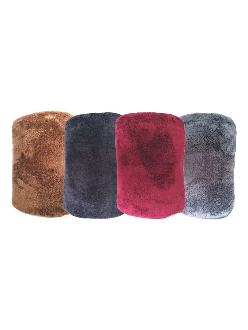 Plaid Uni Bordeaux   Rouge bordeaux