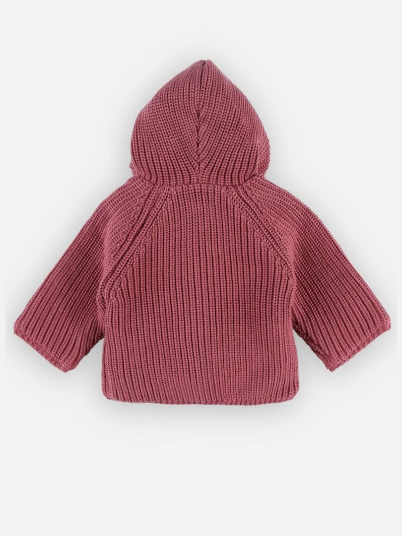 Mantelet en tricot lie de vin Noukie's Rouge