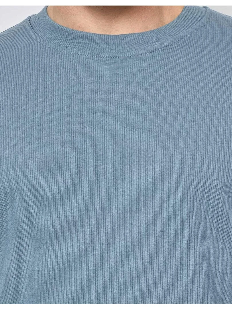 Pull Col Rond Kebello   Bleu
